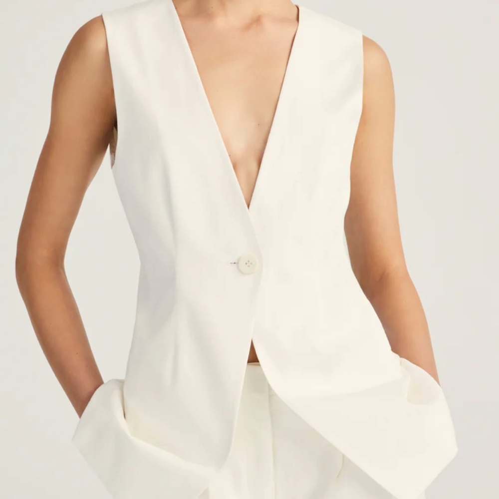 Derek Lam White Vest - Size 6 New With Tags